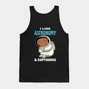 I Like Astronomy and Capybaras Cartoon Tank Top